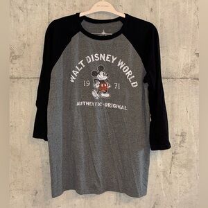 Disney Parks Gray and Black Tee